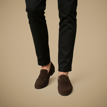 Suède leren herenloafers