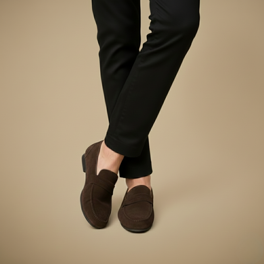 Suède leren herenloafers