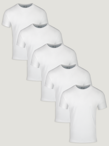 Kit 5 camisetas Masculinas Brancas