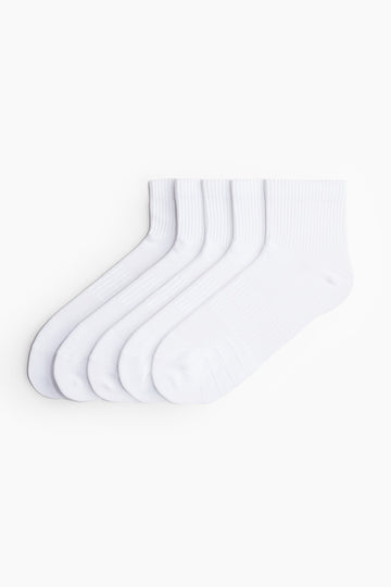 Kit com 5 Pares de Meias Esportivas DryMove™ Brancas